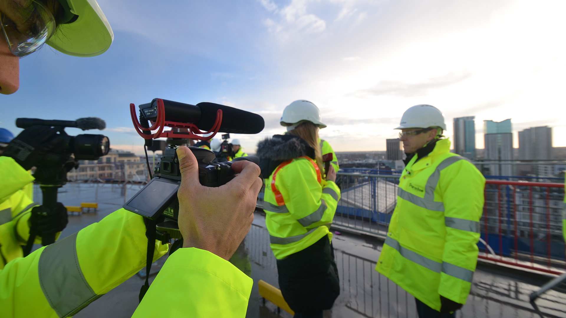 One Chamberlain Square topping out rooftop