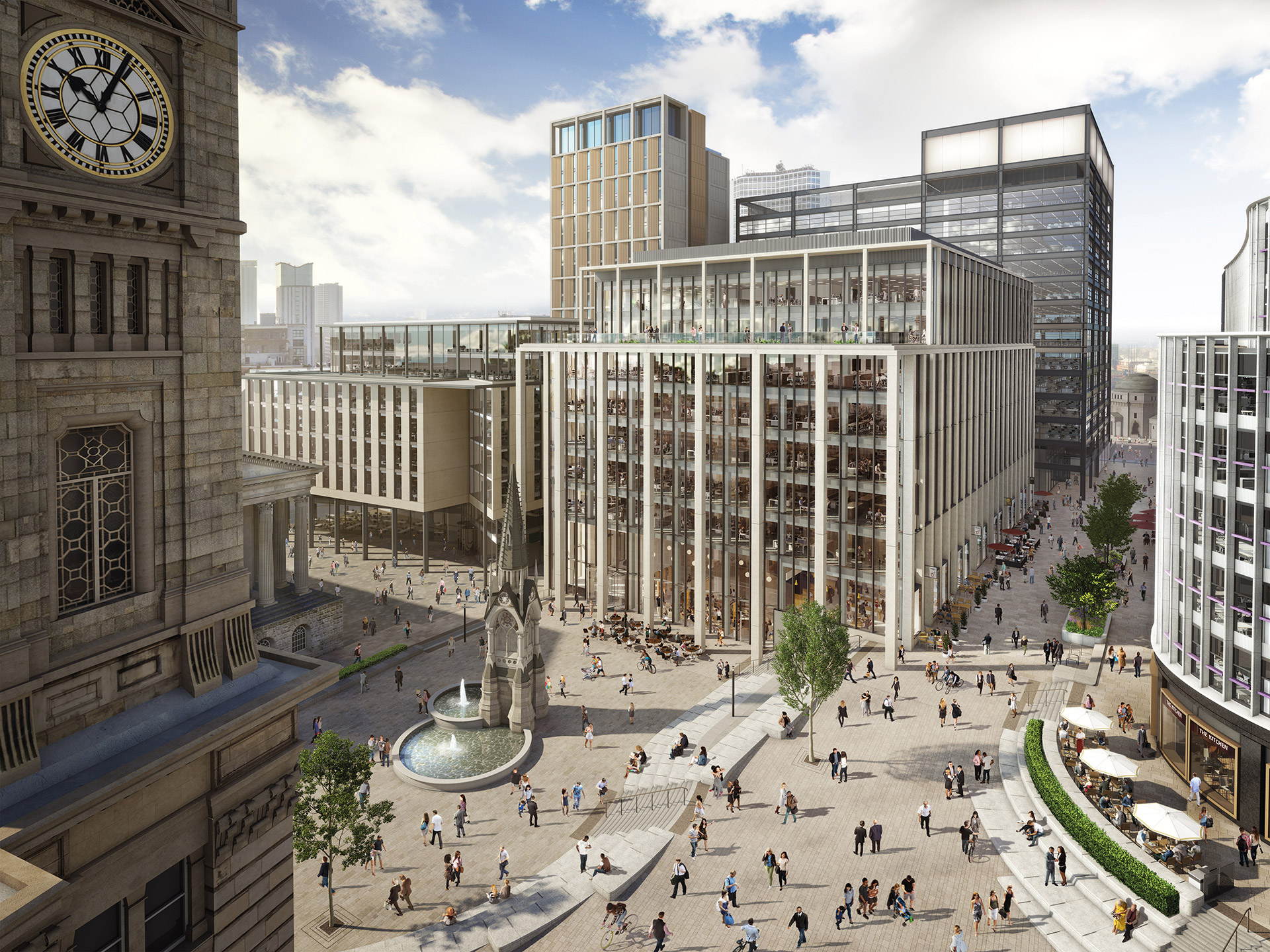 Two Chamberlain Square elevated exterior