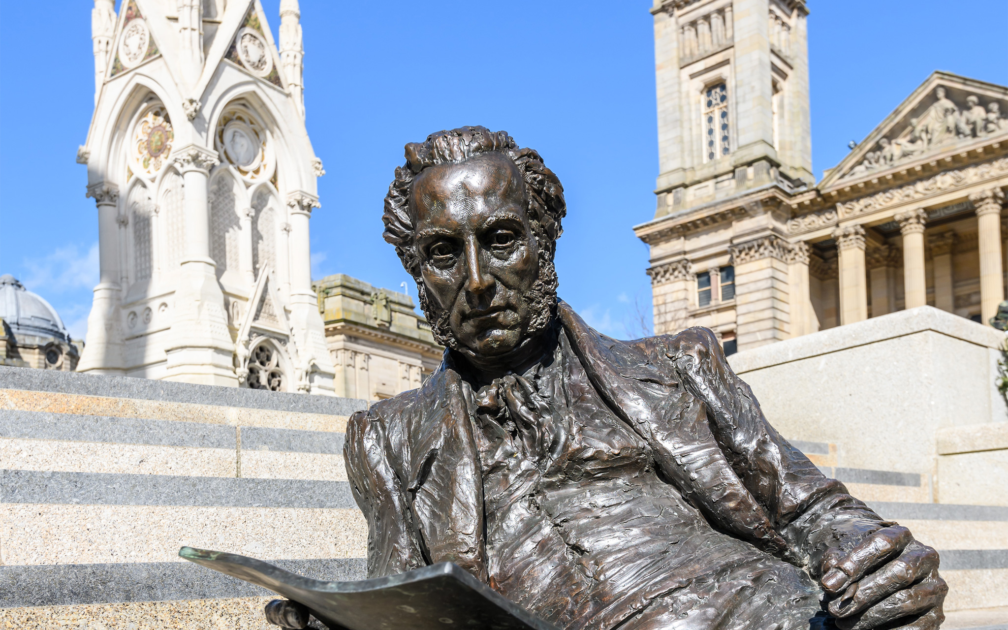 Thomas Attwood statue in Chamberlain Square, Paradise Birmingham.