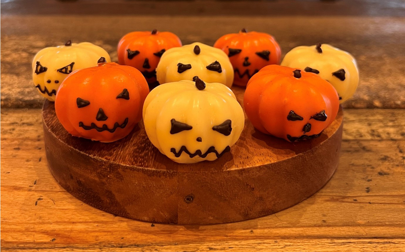 Chocolate mousse pumpkins from Albert's Schloss.